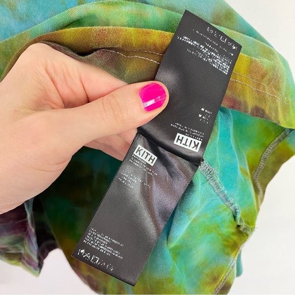 KITH Tie Dye Tee Tshirt Mens Size XL Long Sleeve Shirt Crewneck Custom Upcycled - Picture 7 of 11